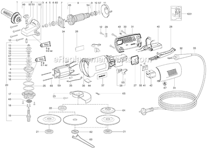 Part Location Diagram of 343392540 Metabo 2 Part Motor Cap