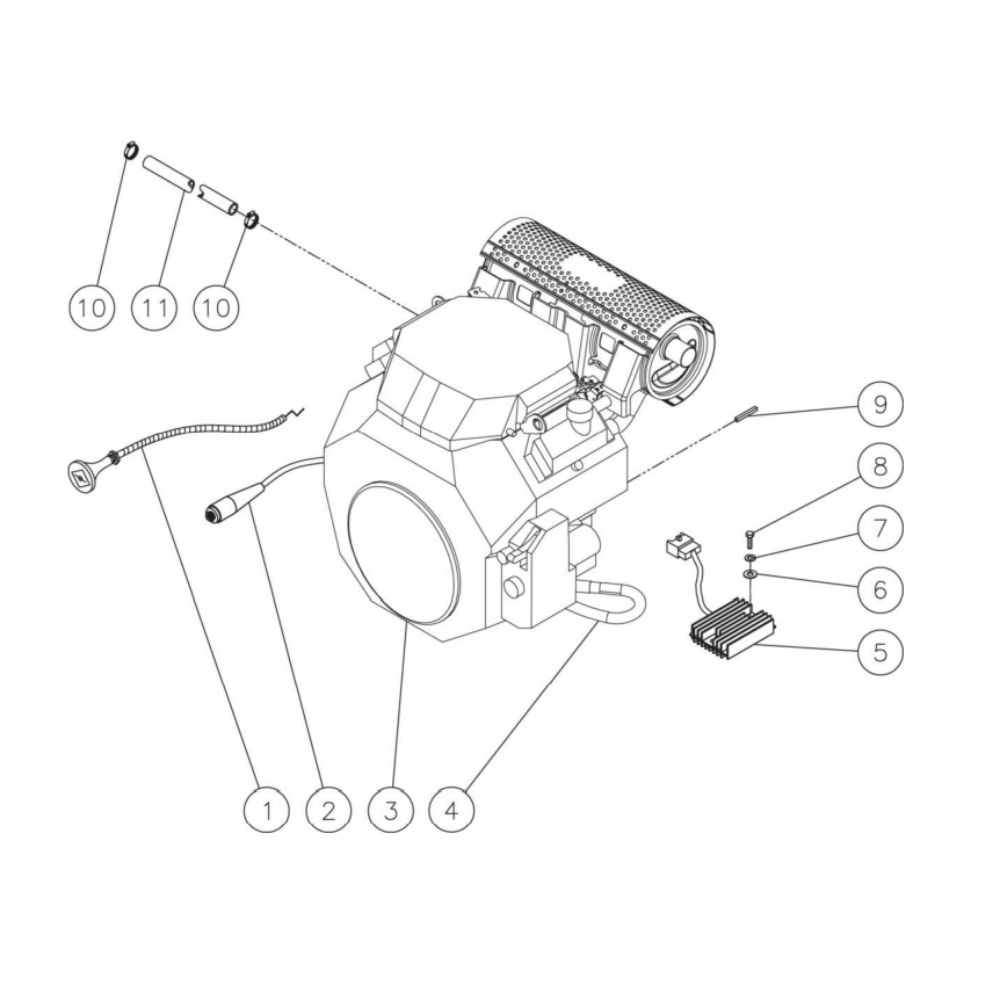 Engine Diagram and Parts List for HDS-4005-0H6A  Mi-T-M Pressure Washer