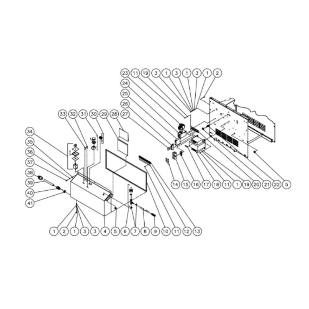 Electric Box Diagram and Parts List for HHD-3004-0E8G  Mi-T-M Pressure Washer