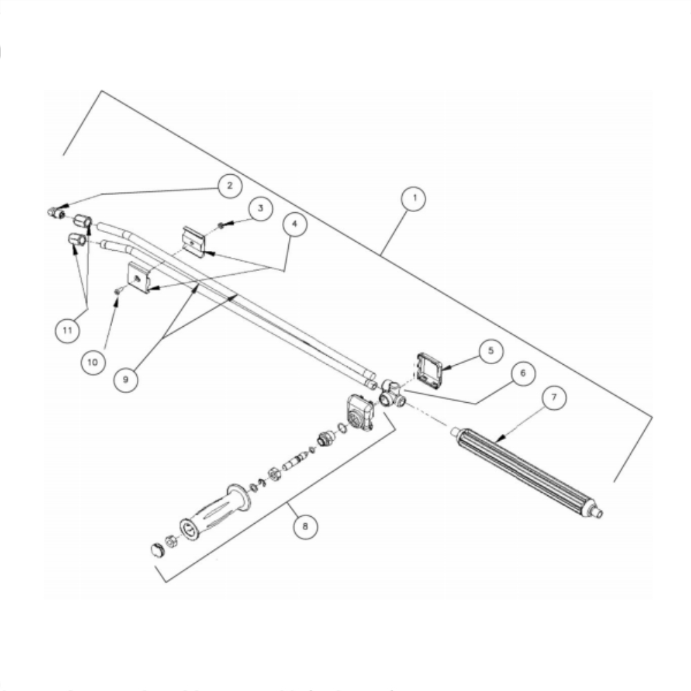Dual Lance Diagram and Parts List for HDS-4005-0H6G  Mi-T-M Pressure Washer
