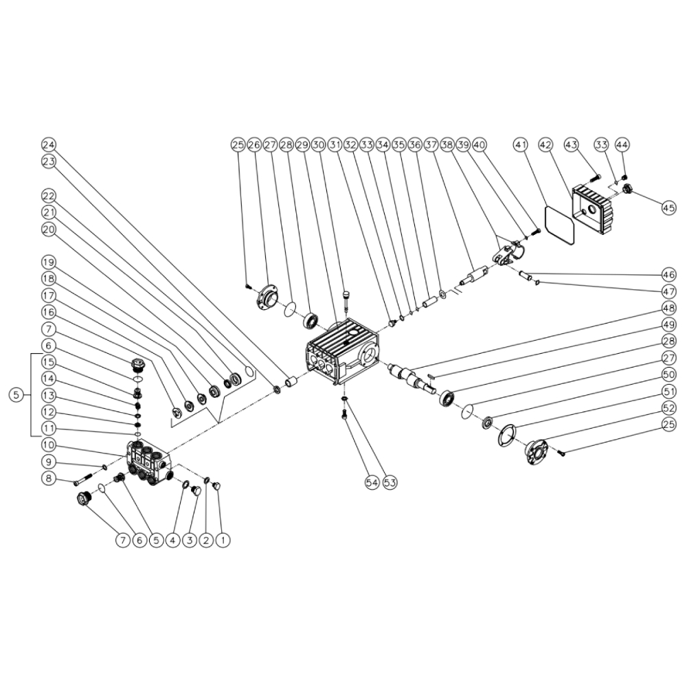 Pump Diagram and Parts List for HS-3005-CMV2GASOLINE-DIESEL  Mi-T-M Pressure Washer