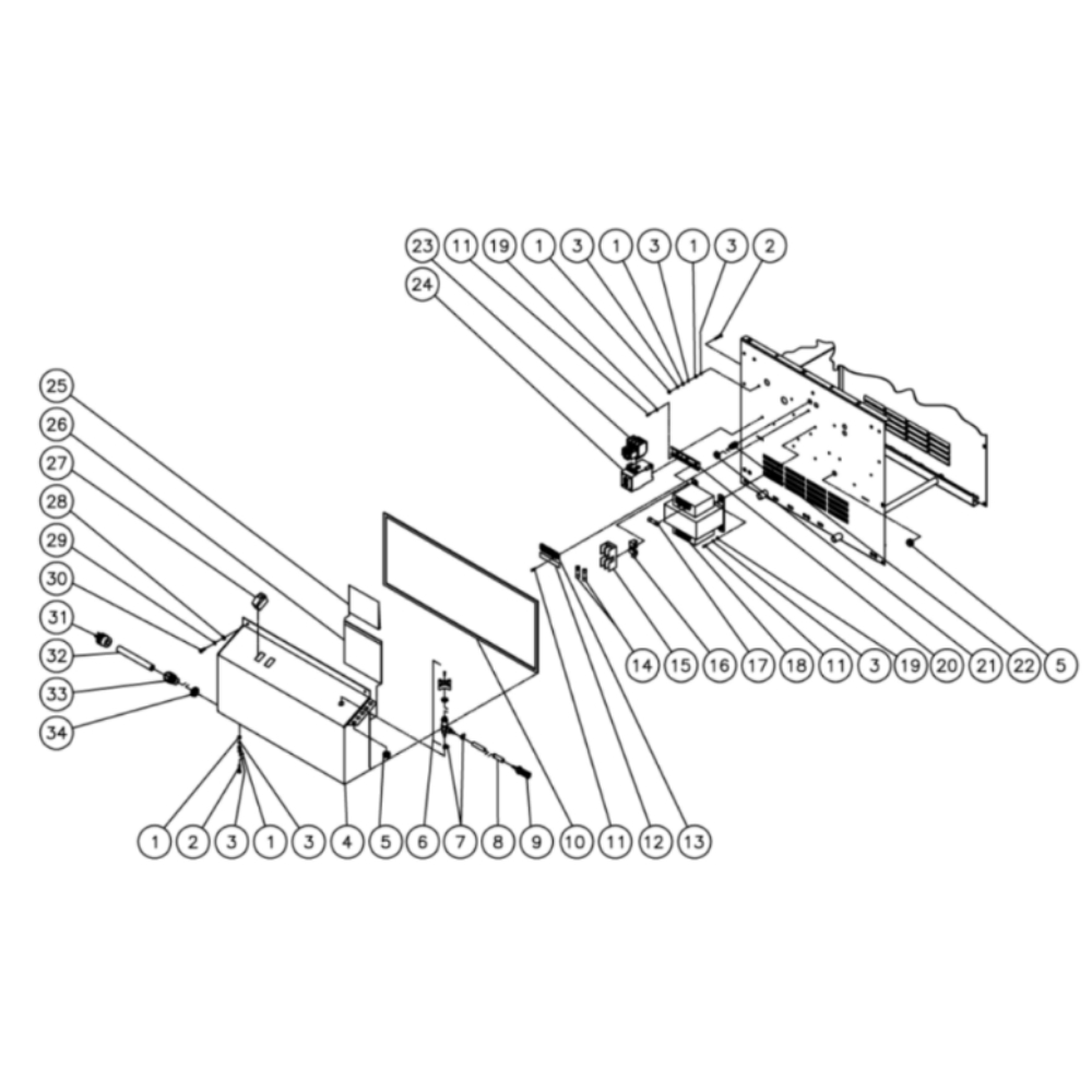 Electric Box Diagram and Parts List for HHS-3004-0E4A  Mi-T-M Pressure Washer