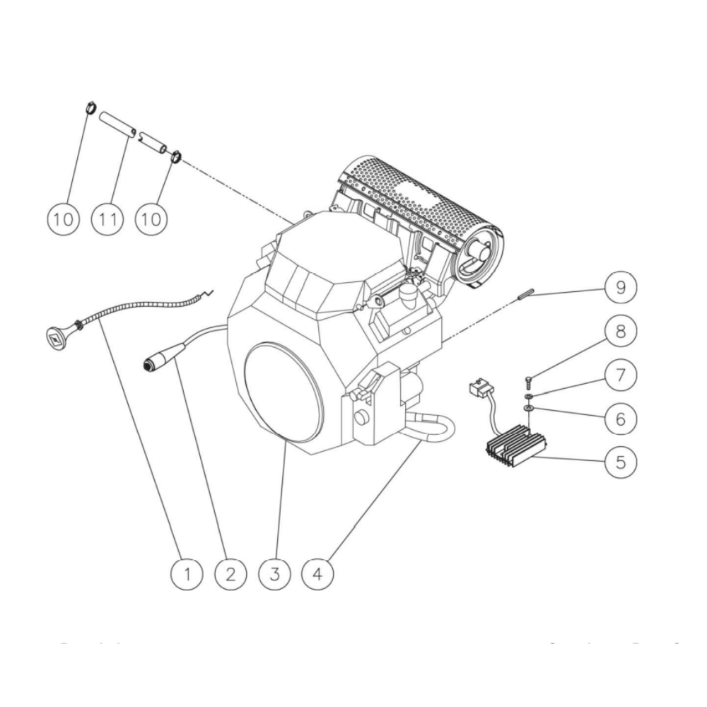 Engine Diagram and Parts List for HS-4004-0MAK  Mi-T-M Pressure Washer