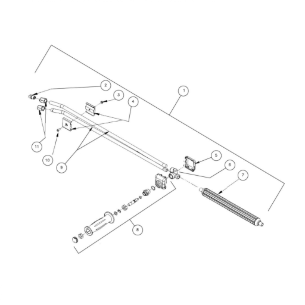 Dual Lance Diagram and Parts List for HDS-4005-1H6G  Mi-T-M Pressure Washer