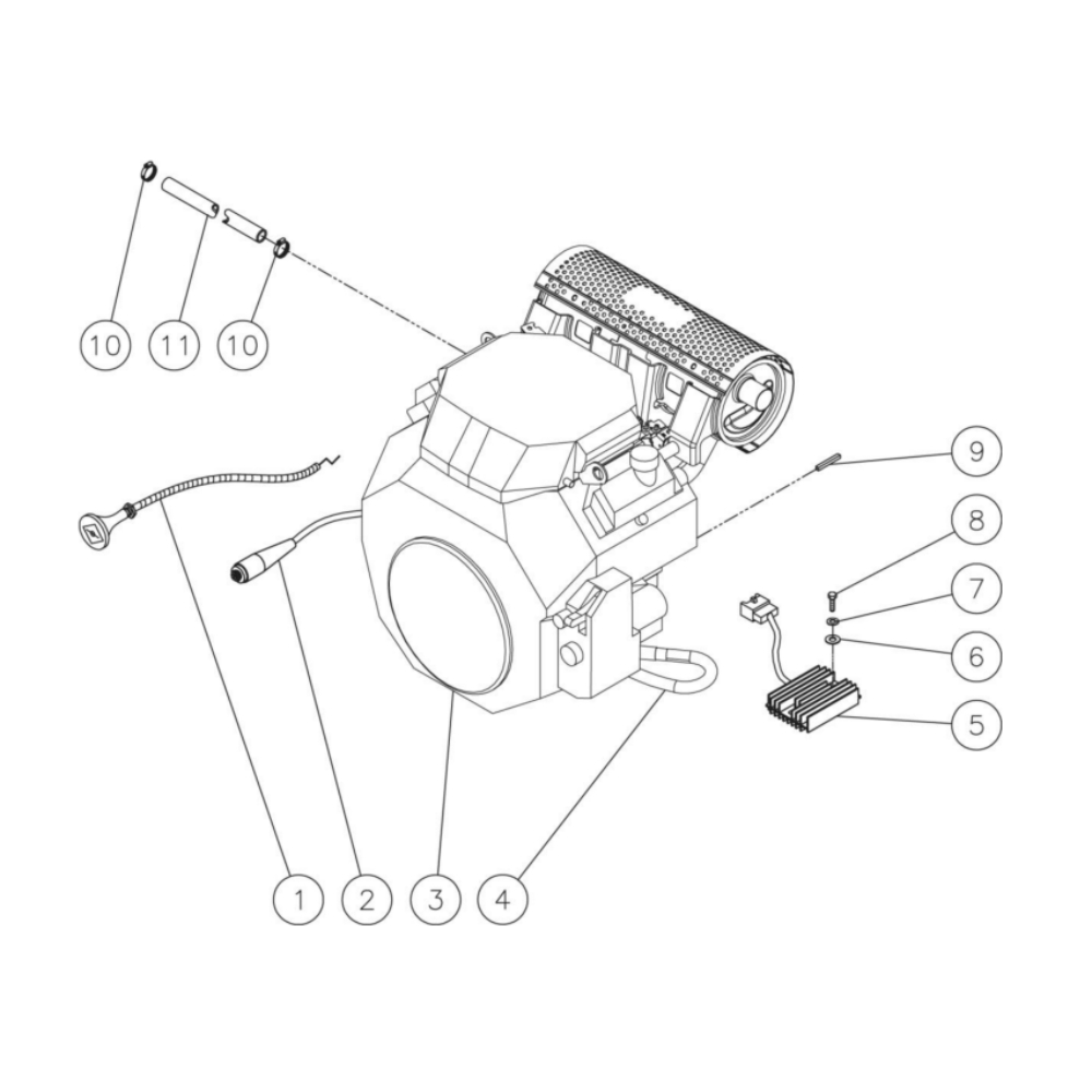 Engine Diagram and Parts List for HS-4004-0MAH  Mi-T-M Pressure Washer