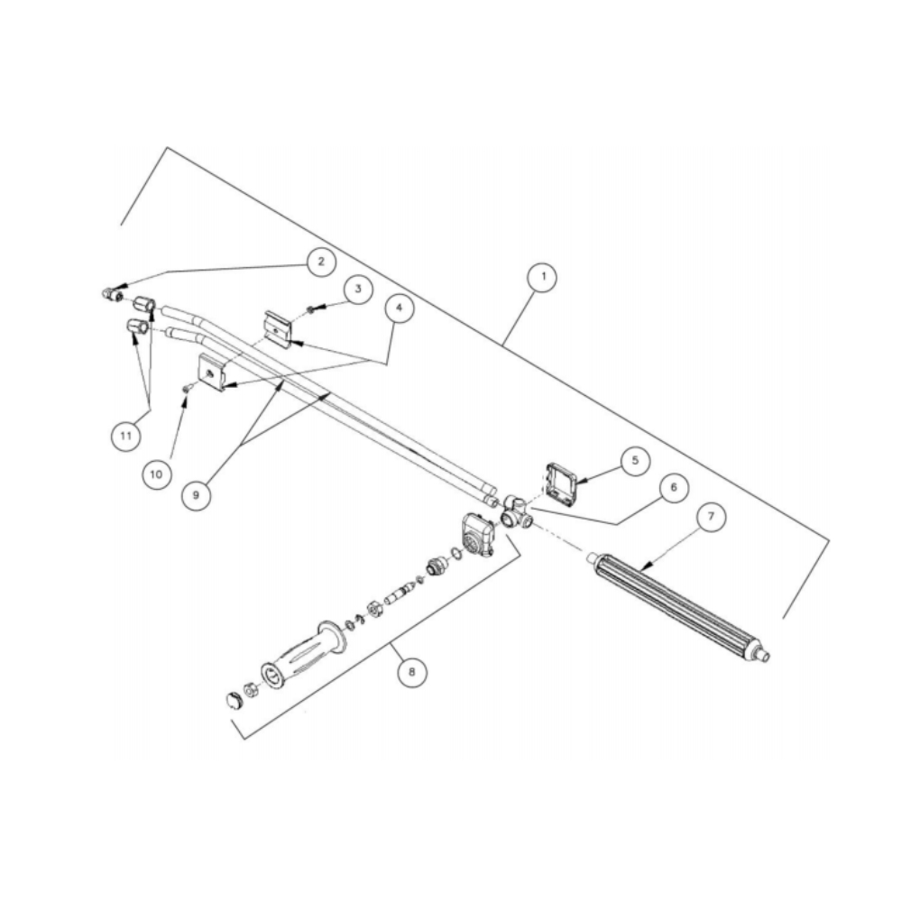 Dual Lance Diagram and Parts List for HDC-4004-0K6A  Mi-T-M Pressure Washer