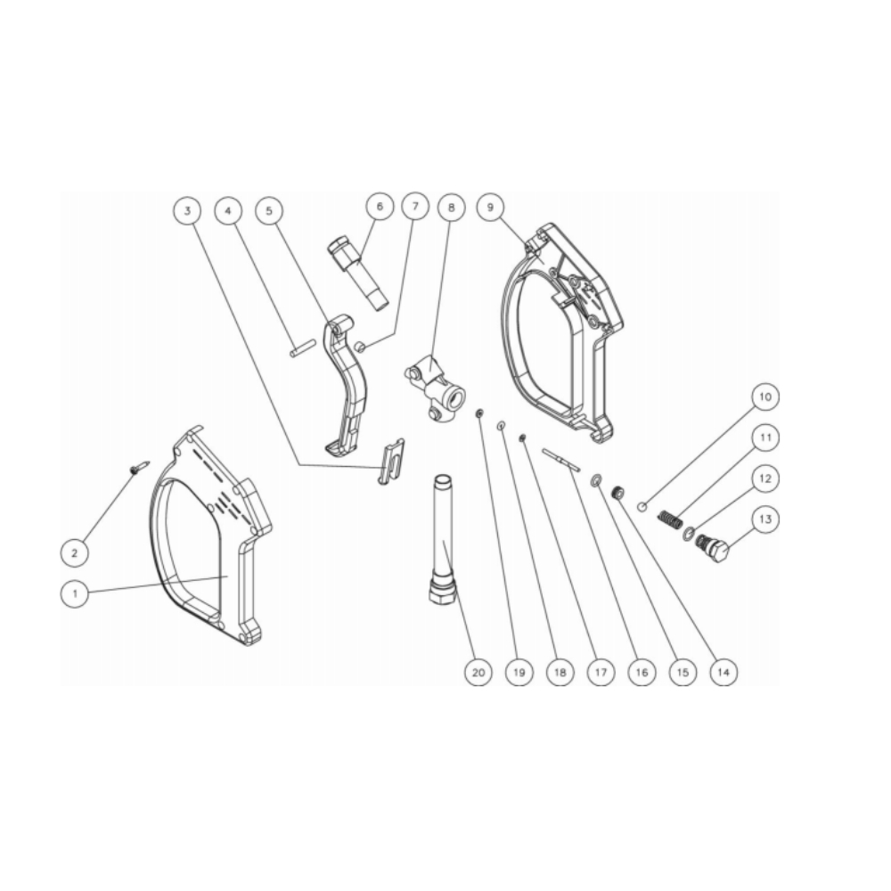 Gun Diagram and Parts List for HDS-4005-0K6A  Mi-T-M Pressure Washer