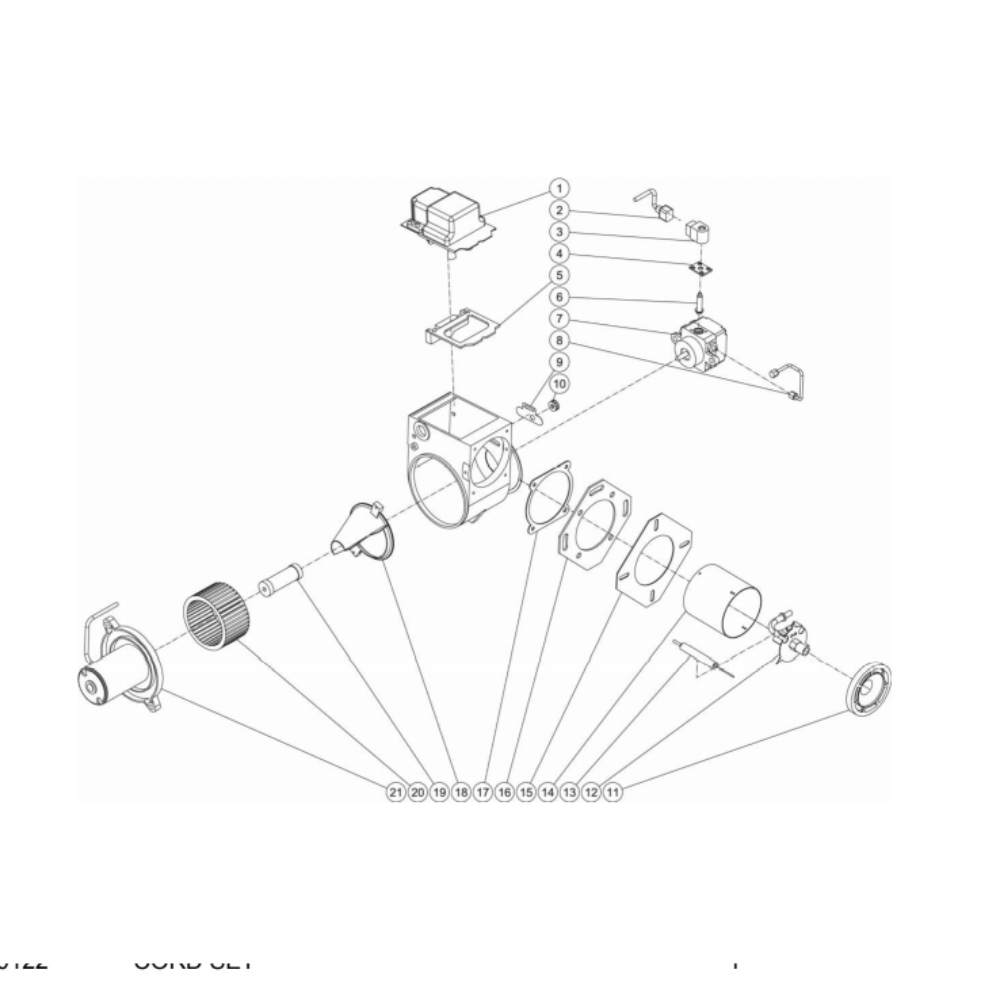Burner Diagram and Parts List for HDC-3505-0H6G  Mi-T-M Pressure Washer