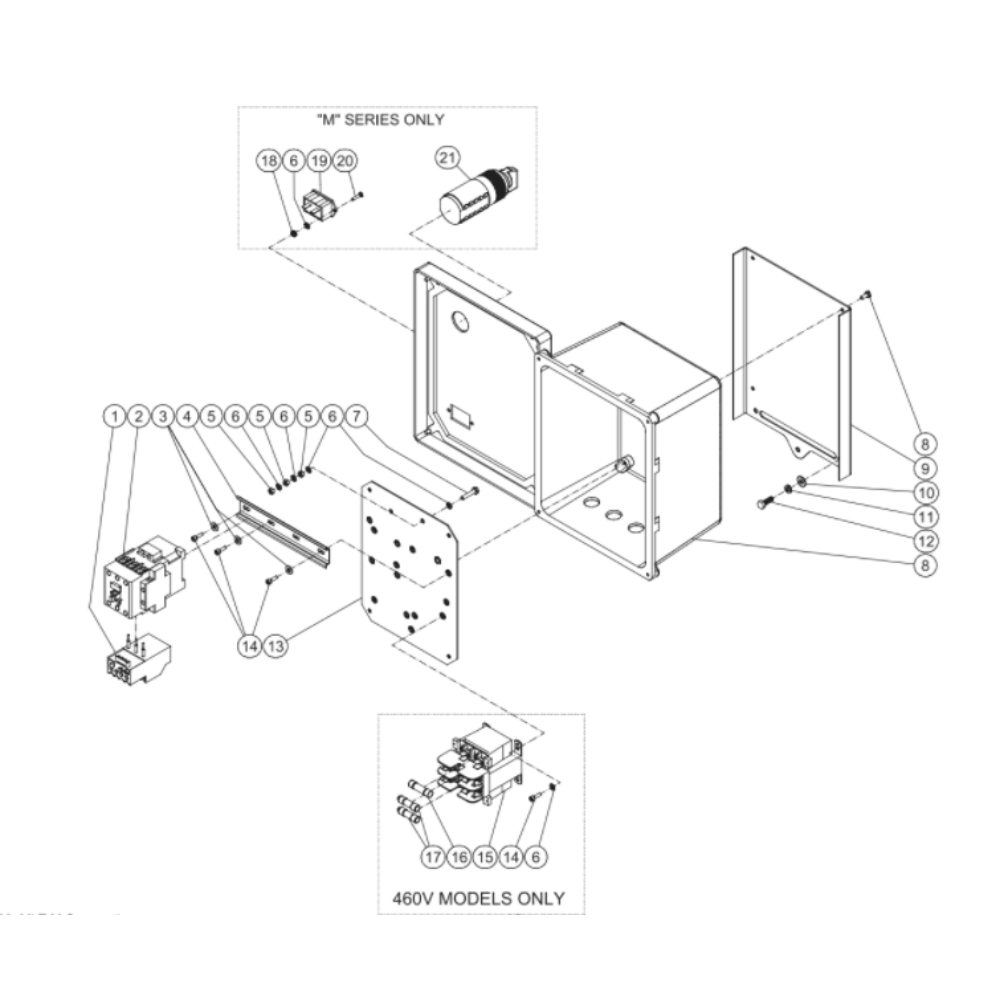 Starter Diagram and Parts List for ADS-20310-120HM  Mi-T-M Compressor