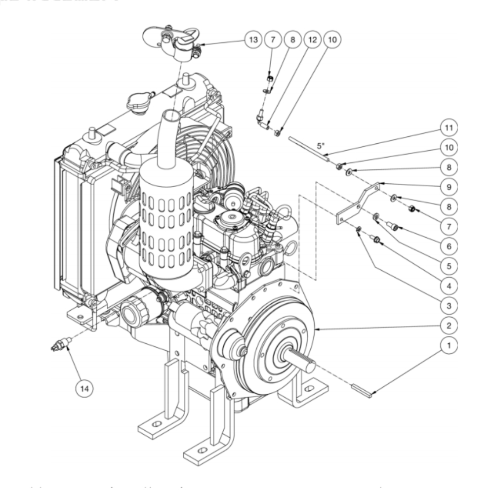 Engine Diagram and Parts List for HDC-3505-0B7G  Mi-T-M Pressure Washer