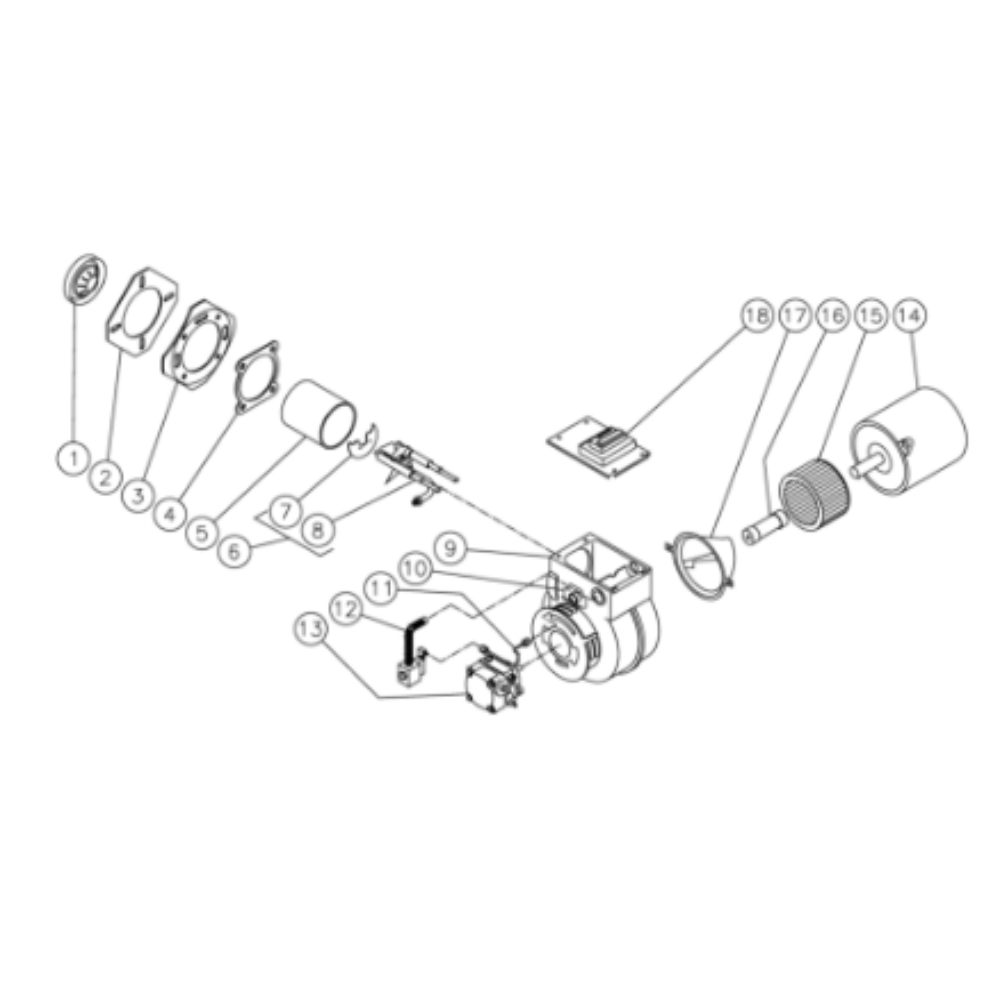 Burner Diagram and Parts List for HHS-1003-0E1A  Mi-T-M Pressure Washer