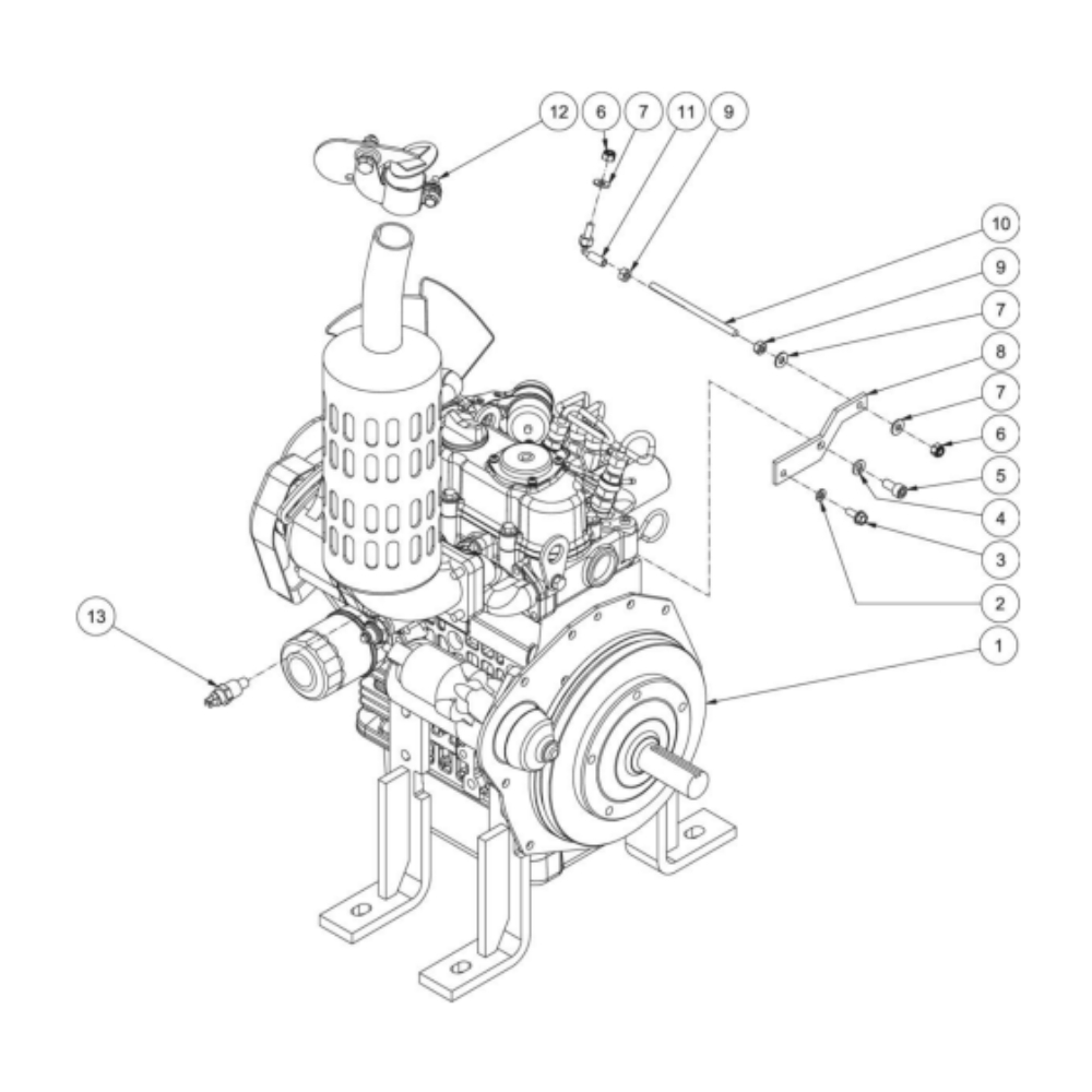 Engine Diagram and Parts List for HDS-3006-0R7G  Mi-T-M Pressure Washer