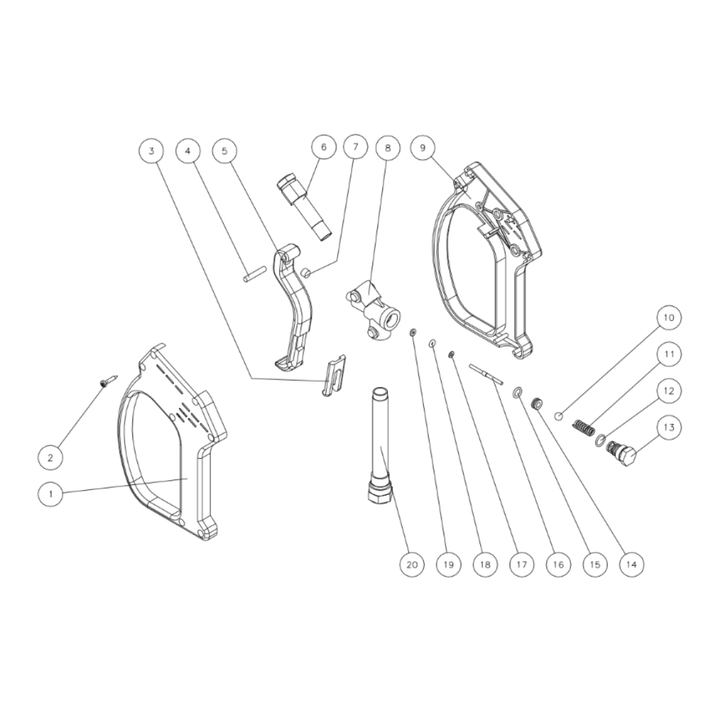Gun (16-0392) Diagram and Parts List for HEG  Mi-T-M Pressure Washer