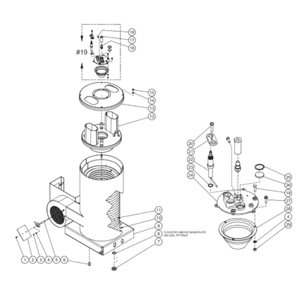 Boiler Diagram and Parts List for HSP-3504-3MGK  Mi-T-M Pressure Washer