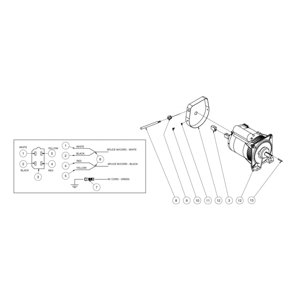 Generator Diagram and Parts List for HDS-4005-0K6A  Mi-T-M Pressure Washer