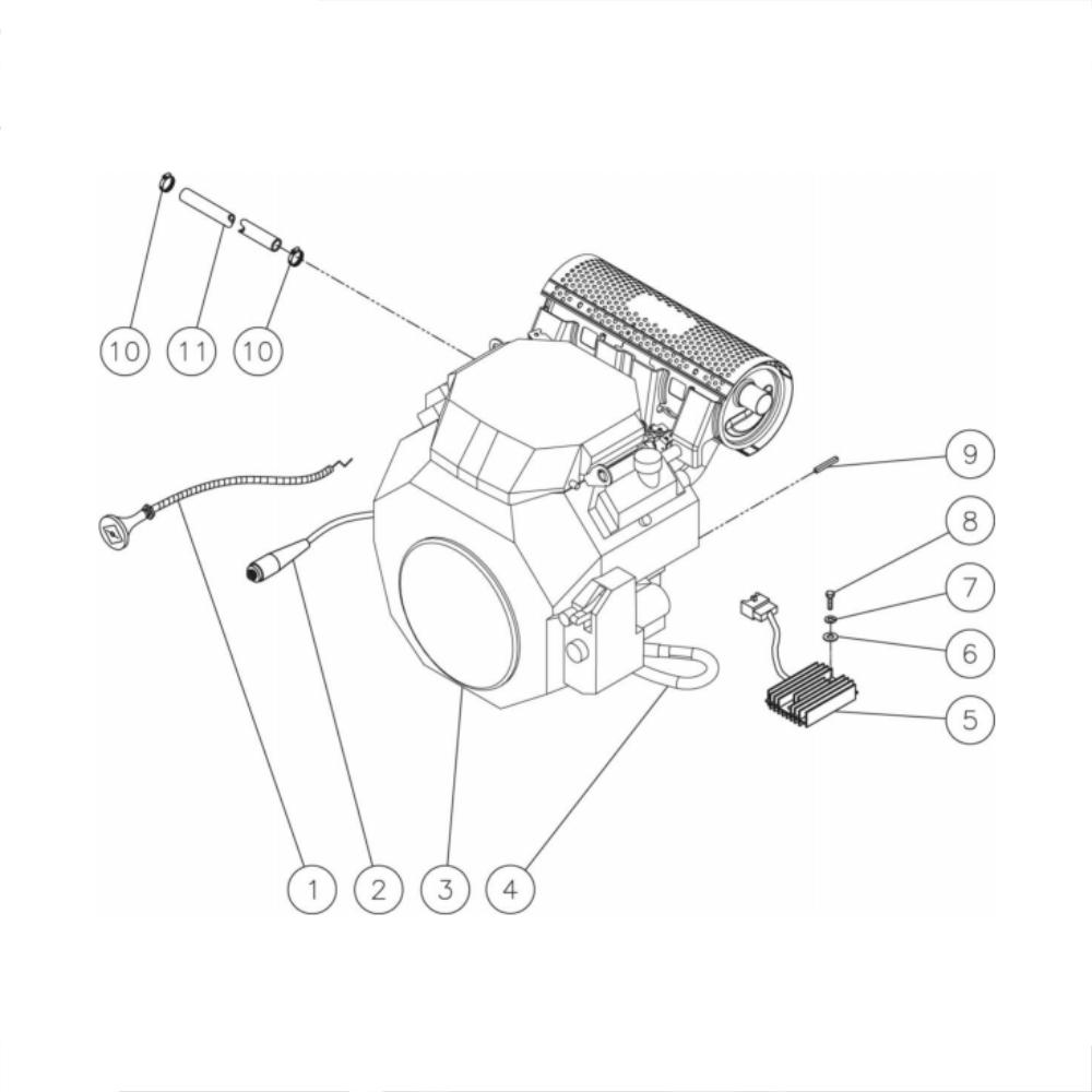 Engine Diagram and Parts List for HDC-4004-1H6A  Mi-T-M Pressure Washer