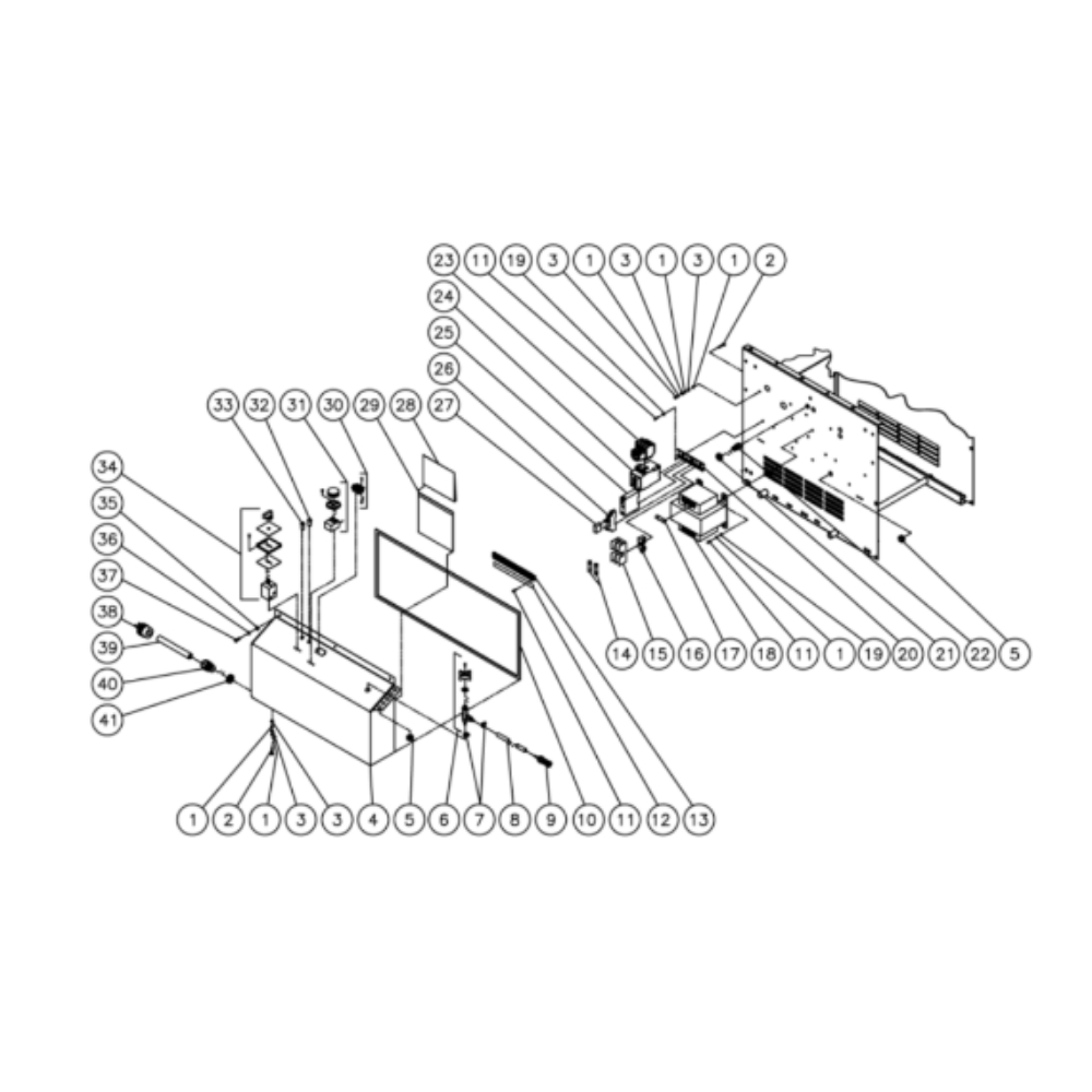 Electric Box Diagram and Parts List for HHD-3004-0E9G  Mi-T-M Pressure Washer