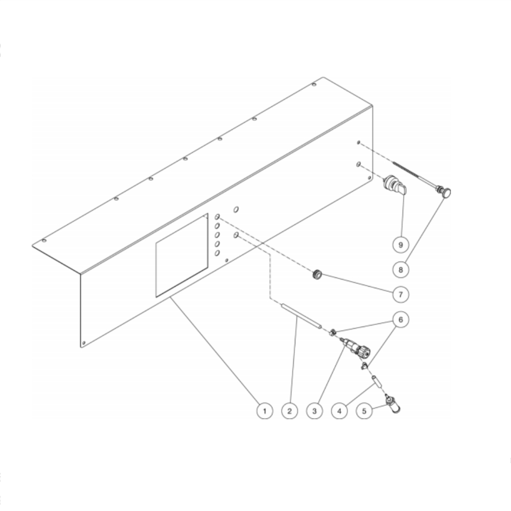 Control Panel Diagram and Parts List for HDC-4004-0K6A  Mi-T-M Pressure Washer