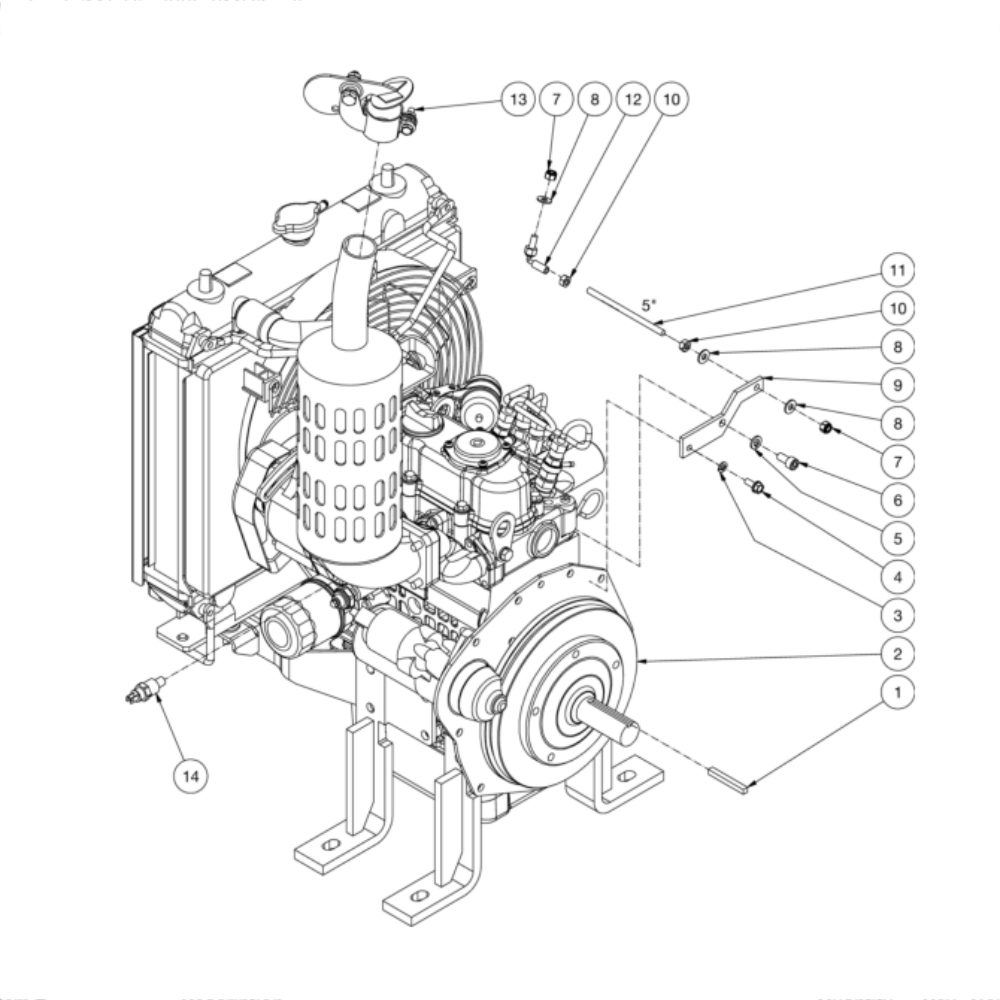 Engine Diagram and Parts List for HS-3005-0MGV  Mi-T-M Pressure Washer