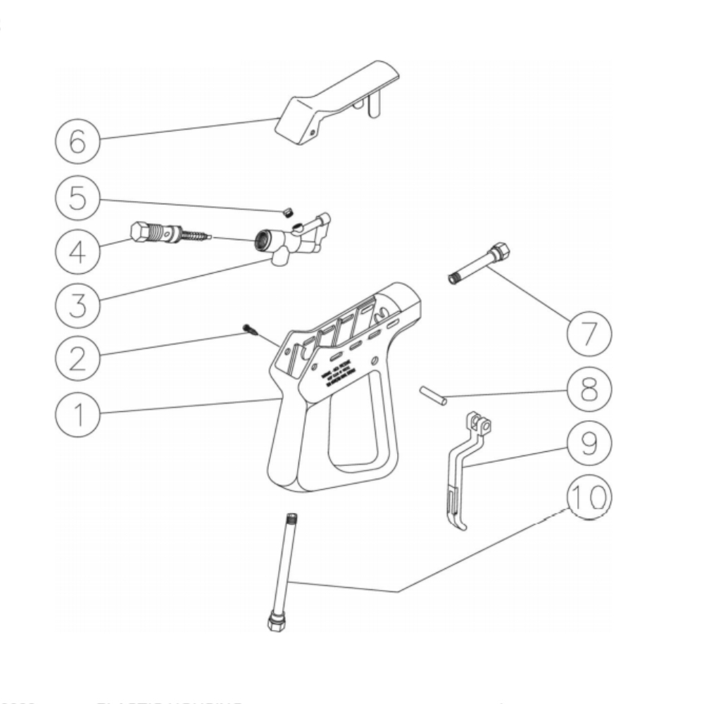 Gun Diagram and Parts List for HS-4004-0MAK  Mi-T-M Pressure Washer