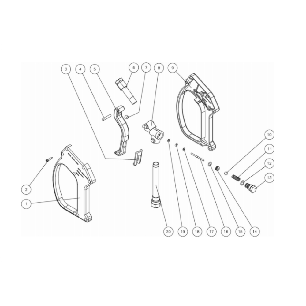 Gun Diagram and Parts List for HDS-4005-0B7G  Mi-T-M Pressure Washer
