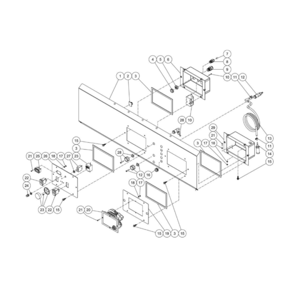 Diesel Fuel Tank Diagram and Parts List for HDS-3006-0R7G  Mi-T-M Pressure Washer