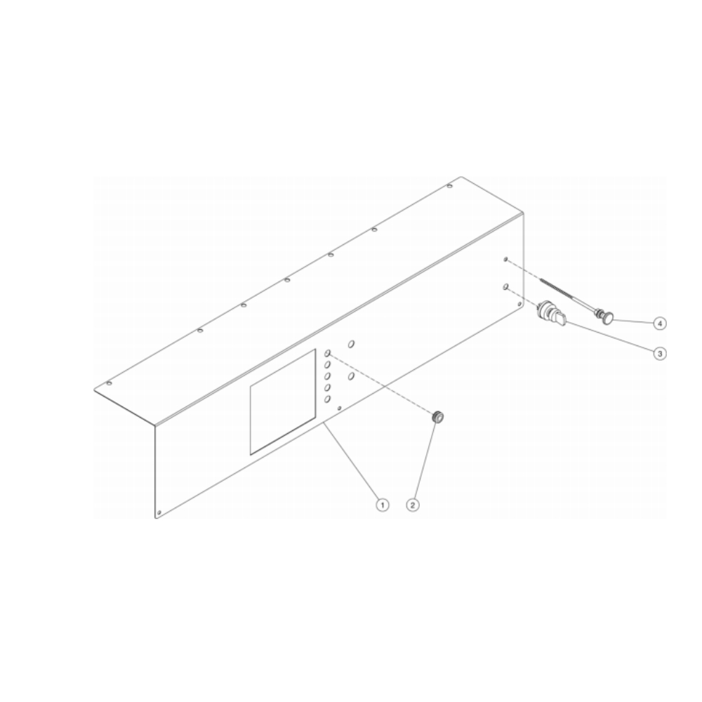 Control Panel Diagram and Parts List for HS-4004-0MAK  Mi-T-M Pressure Washer