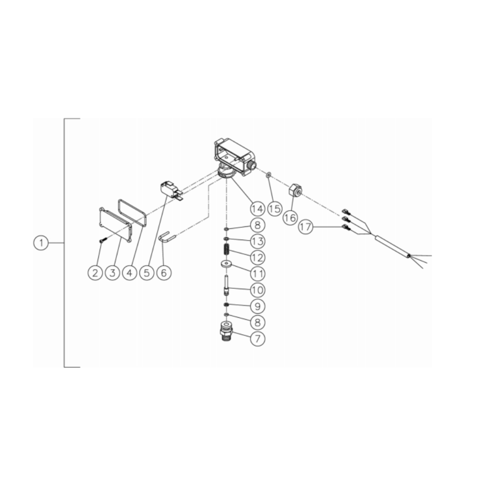 Pressure Switch Diagram and Parts List for HG-3004-3208  Mi-T-M Pressure Washer