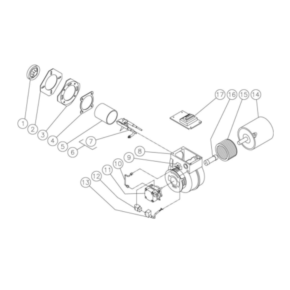 Burner Diagram and Parts List for HHD-2004-0E2G  Mi-T-M Pressure Washer