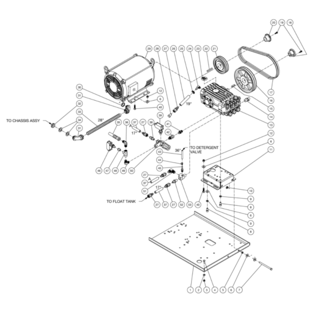 Motor/Pump Diagram and Parts List for HHS-3005-2E4G  Mi-T-M Pressure Washer