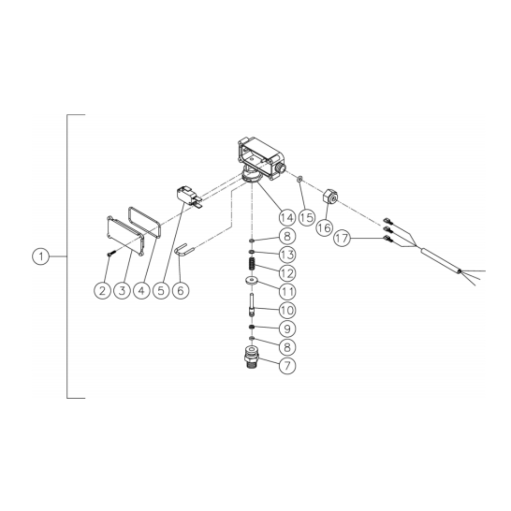 Pressure Switch Diagram and Parts List for HDS-3506-0K6G  Mi-T-M Pressure Washer