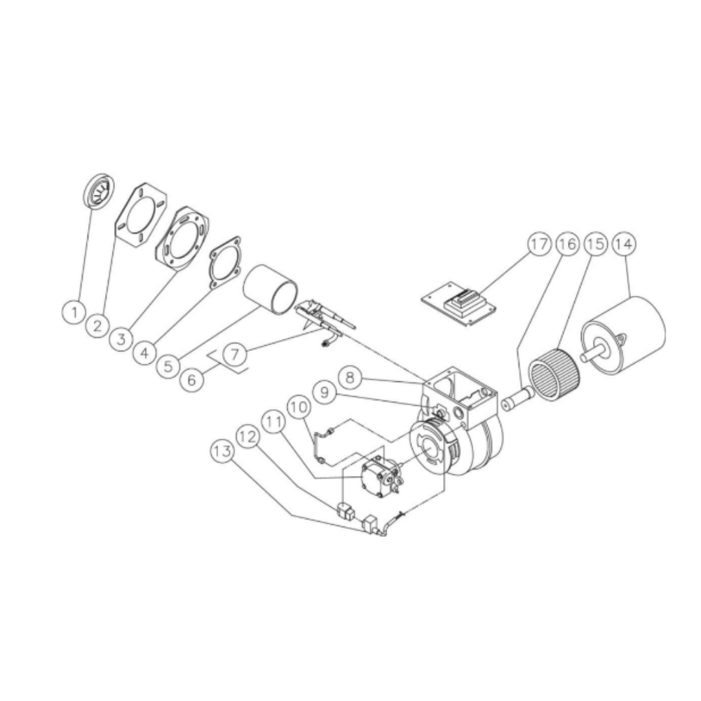 Burner Diagram and Parts List for HHD-3005-0E4G  Mi-T-M Pressure Washer