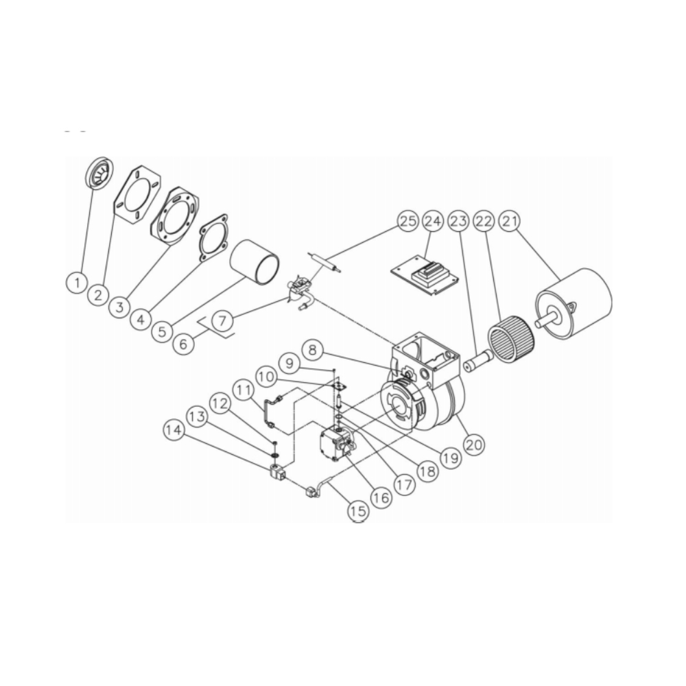 Burner Diagram and Parts List for HDS-4005-0K6G  Mi-T-M Pressure Washer