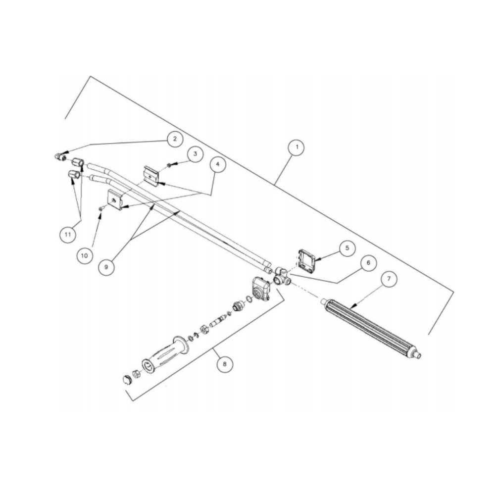 Dual Lance Diagram and Parts List for HDS-4005-2H6G  Mi-T-M Pressure Washer