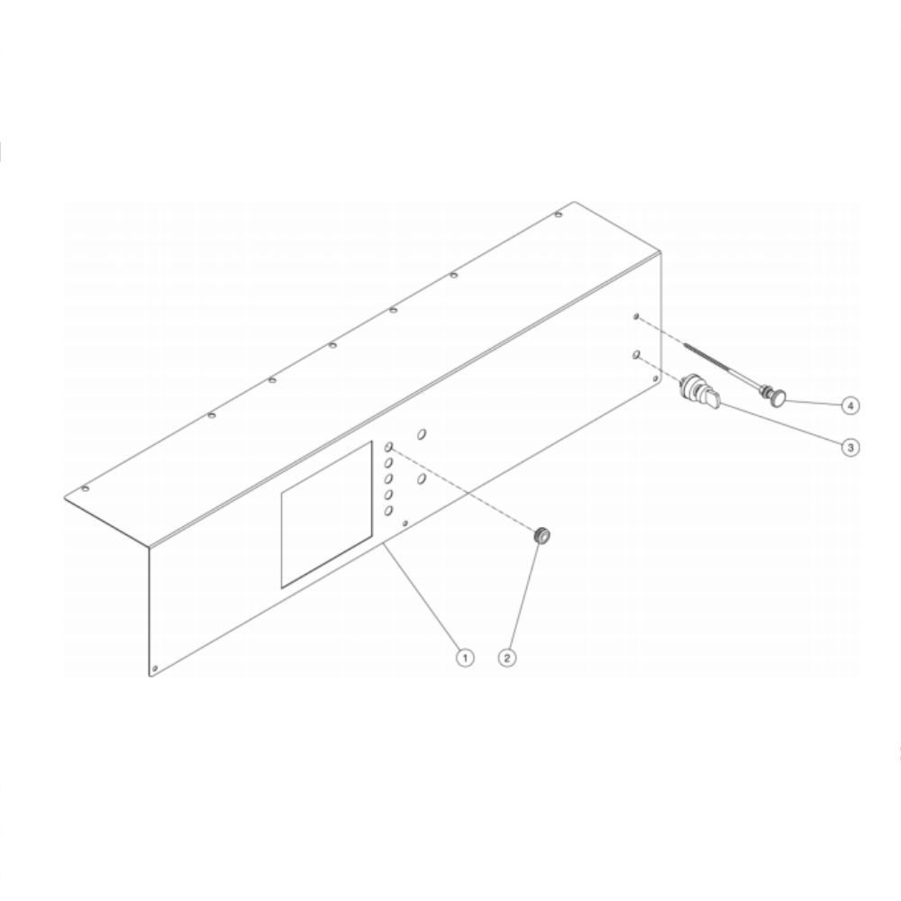 Control Panel Diagram and Parts List for HS-3505-0MGH  Mi-T-M Pressure Washer