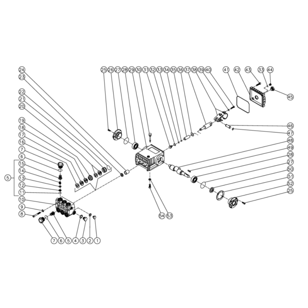 Pump Diagram and Parts List for HG-2004-0M10  Mi-T-M Pressure Washer