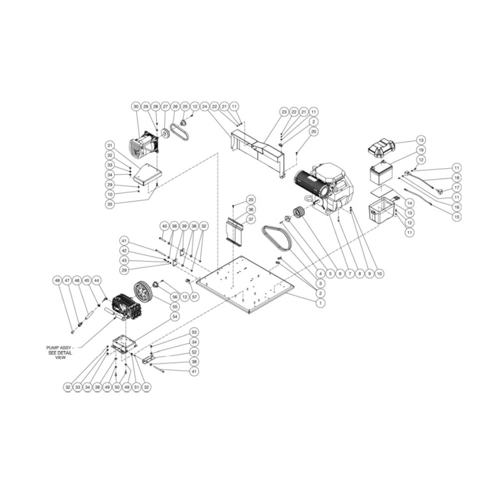Isolation Plate Diagram and Parts List for HDS-4005-2H6G  Mi-T-M Pressure Washer