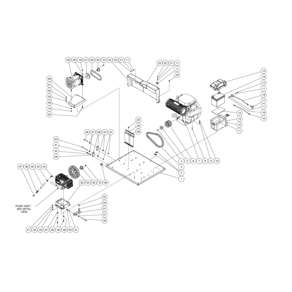Isolation Plate Diagram and Parts List for HS-3005-0MGV  Mi-T-M Pressure Washer