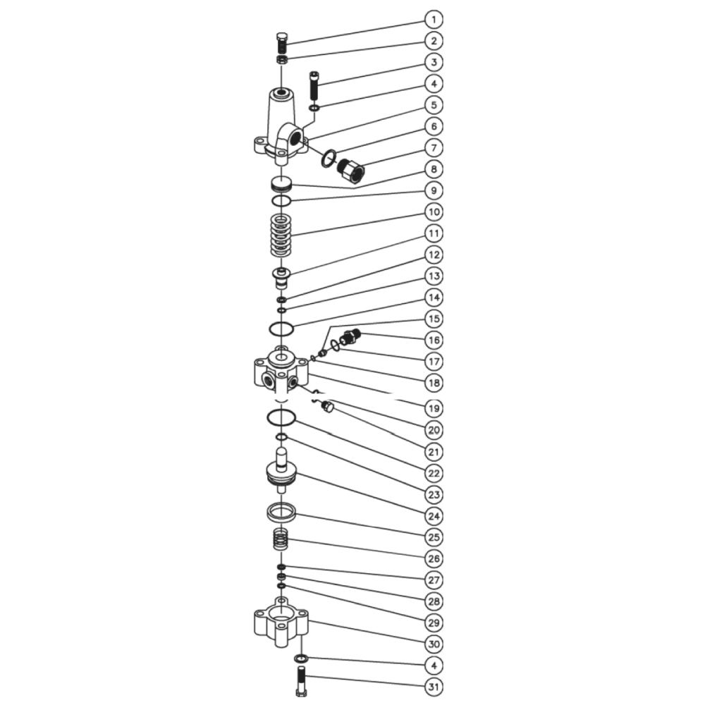 Unloader Diagram and Parts List for HS-3505-0MGV  Mi-T-M Pressure Washer