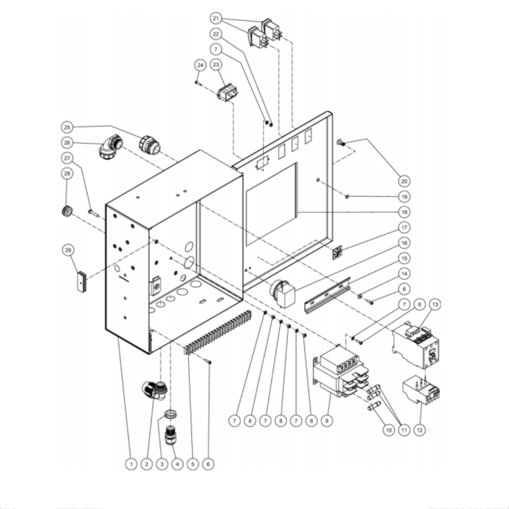 Electric Box Diagram and Parts List for HG-3004-3575  Mi-T-M Pressure Washer