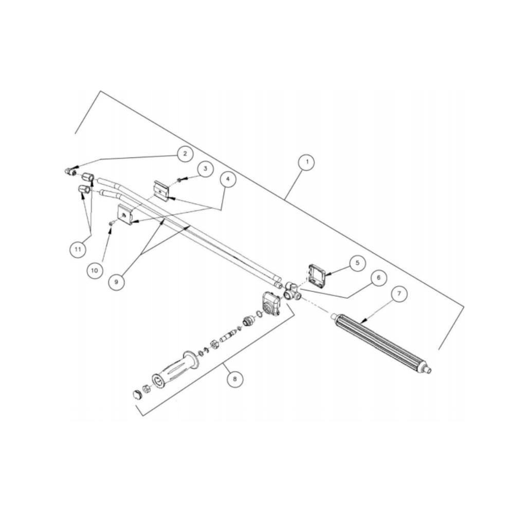 Dual Lance Diagram and Parts List for HDC-3505-0H6G  Mi-T-M Pressure Washer
