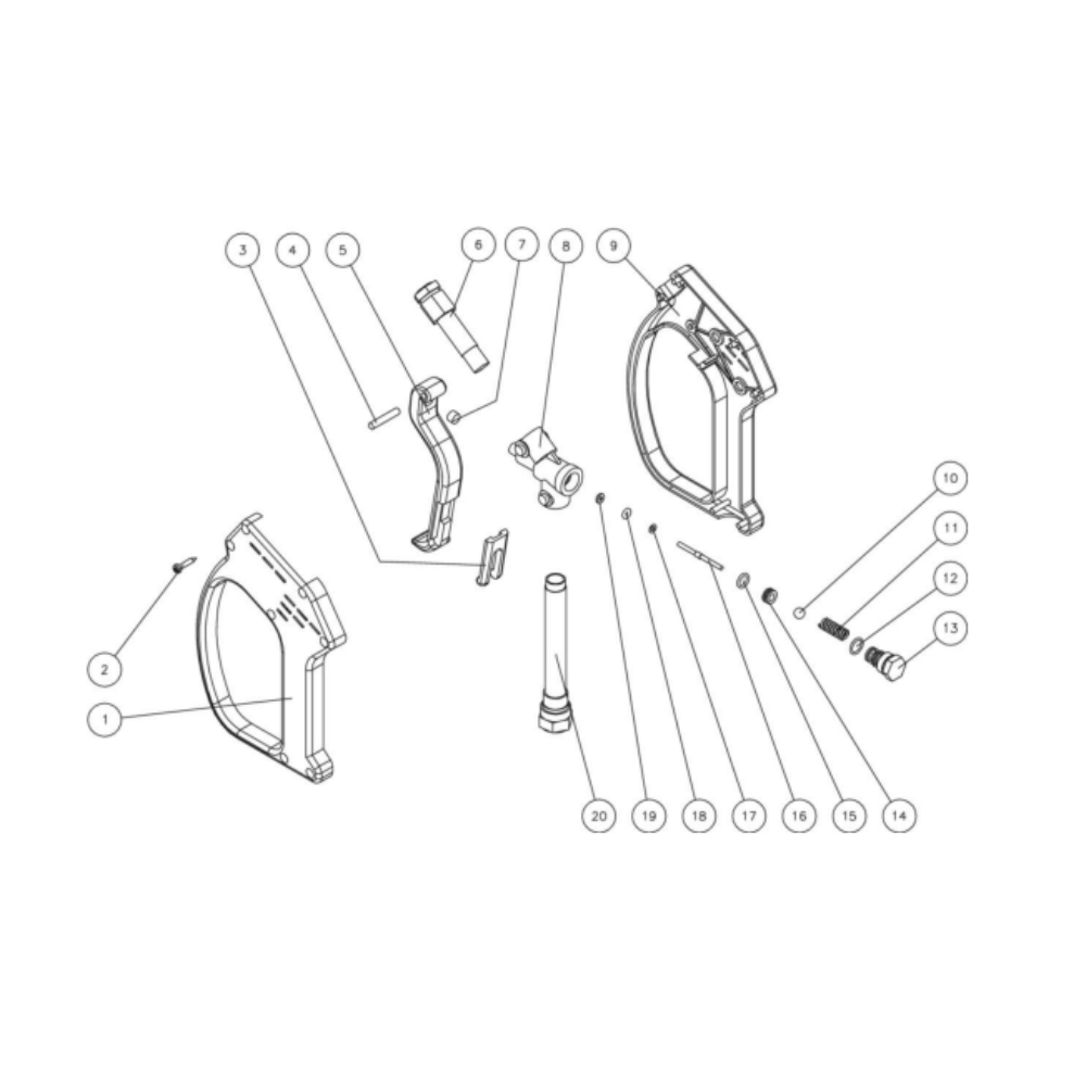 Gun Diagram and Parts List for HDS-4005-0H6G  Mi-T-M Pressure Washer