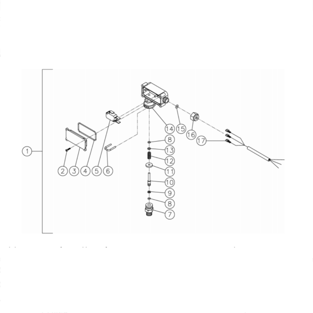 Pressure Switch Diagram and Parts List for HG-3004-3230  Mi-T-M Pressure Washer