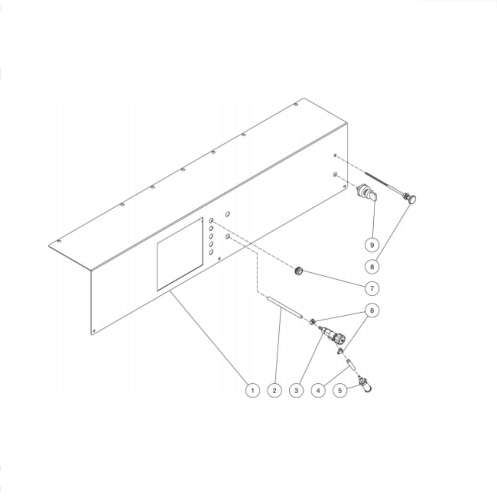 Control Panel Diagram and Parts List for HDC-4004-1H6A  Mi-T-M Pressure Washer