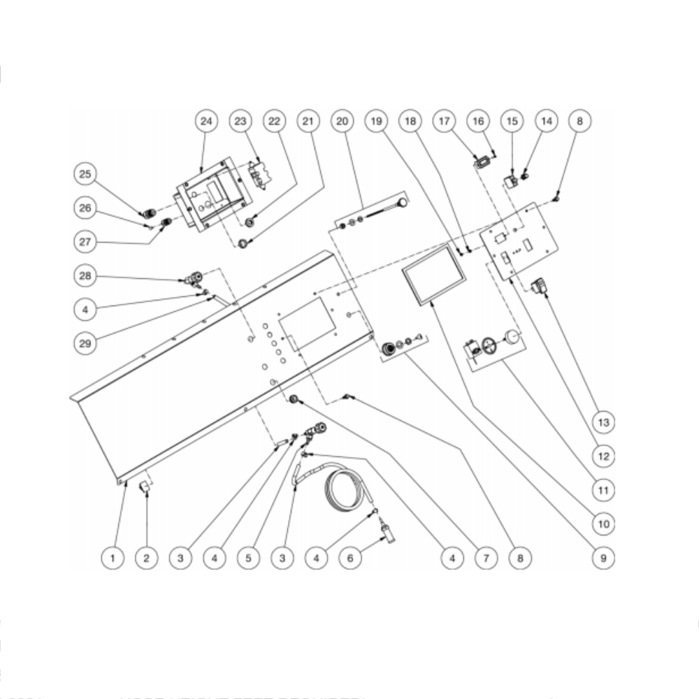 Control Panel Diagram and Parts List for HDS-4005-0K6G  Mi-T-M Pressure Washer