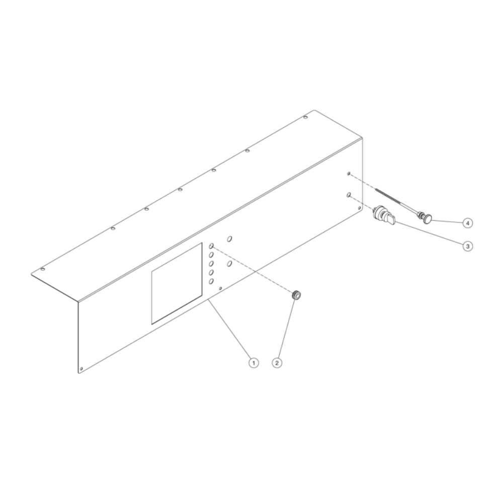 Control Panel Diagram and Parts List for HS-3506-1MGH  Mi-T-M Pressure Washer