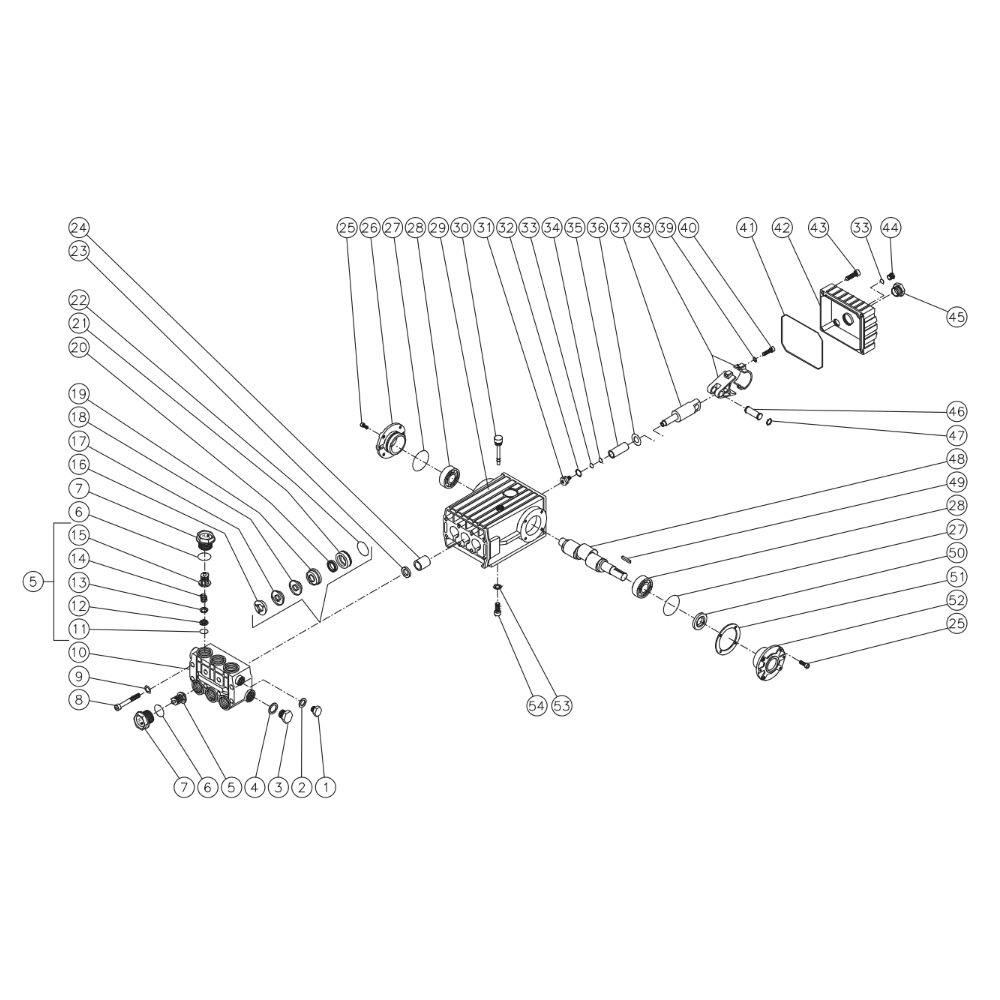 Pump (3-0202) Diagram and Parts List for HEG  Mi-T-M Pressure Washer