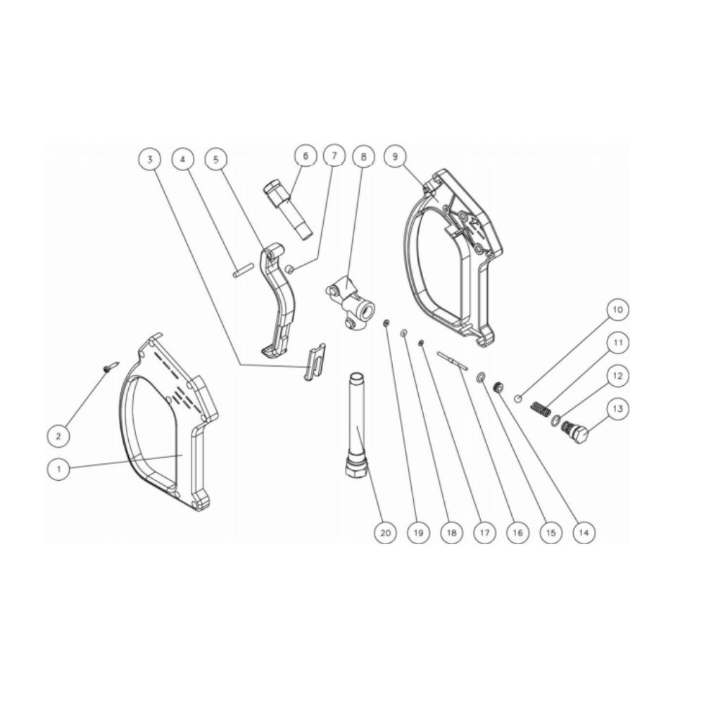 Gun Diagram and Parts List for HDS-4005-0H6A  Mi-T-M Pressure Washer