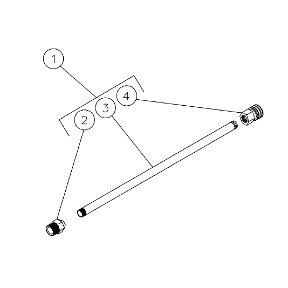 Lance (16-0366) Diagram and Parts List for WP-2400-3MBB  Mi-T-M Pressure Washer