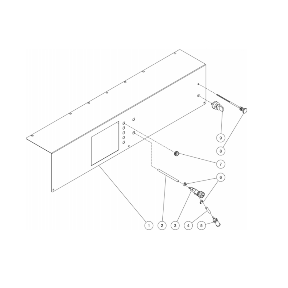 Control Panel Diagram and Parts List for HDC-3505-0K6G  Mi-T-M Pressure Washer